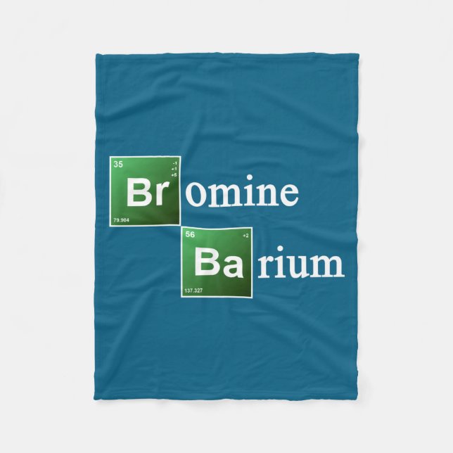Bromine And Barium Periodic Table Chemistry Elemen Fleecedecke (Vorderseite)