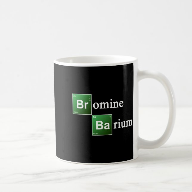 Bromine And Barium Periodic Table Chemistry Elemen Kaffeetasse (Rechts)