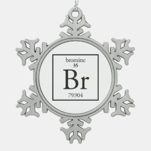 Bromine Schneeflocken Zinn-Ornament