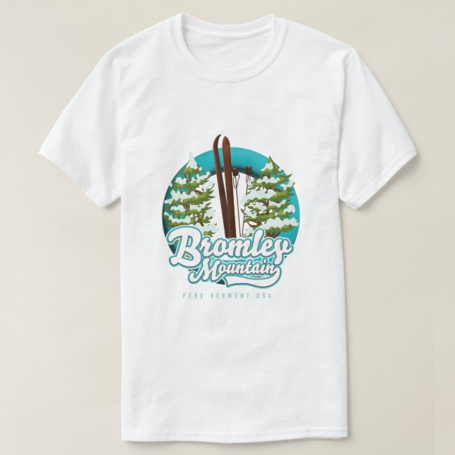 Bromley Mountain Peru Vermont US Ski Logo T-Shirt (Design vorne)