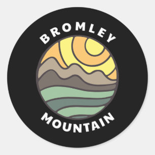 Bromley Mountain Vermont Berge Vt Urlaub Souvenir Runder Aufkleber