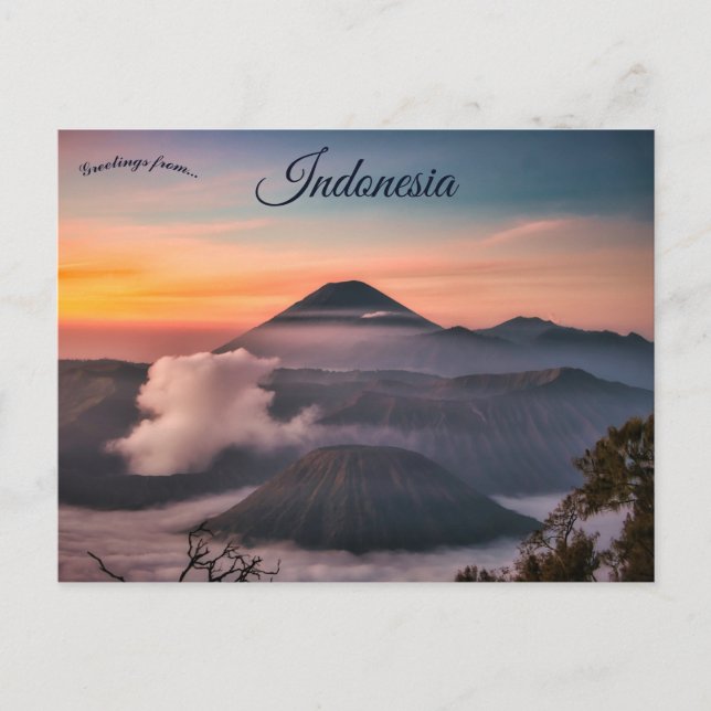 Bromo Tengger Semeru Nationalpark Indonesien Postkarte (Vorderseite)