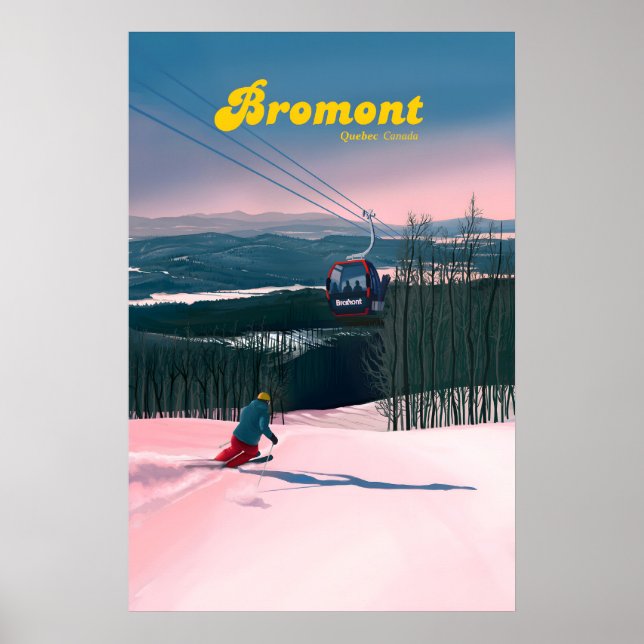 Bromont Kanada Skigebiet Reiseplakat Poster (Vorne)