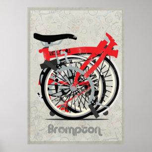 Brompton Bicycle Poster