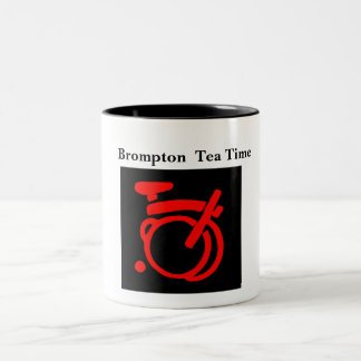 Brompton Farben mit rotem Logo Zweifarbige Tasse