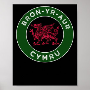 Bron-yr-aur Welsh Place Names Cymru 2 Sticker Poster