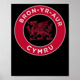Bron-yr-aur Welsh Place Names Cymru Sticker Poster