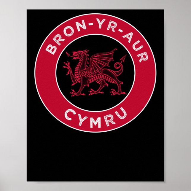 Bron-yr-aur Welsh Place Names Cymru Sticker Poster (Vorne)