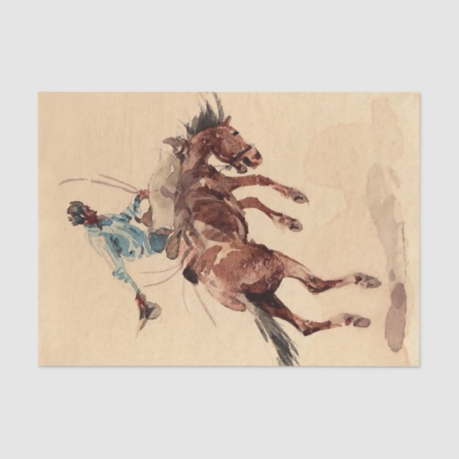 Bronc Rider 2 von Edward Borein Seidenpapier (Vorderseite)