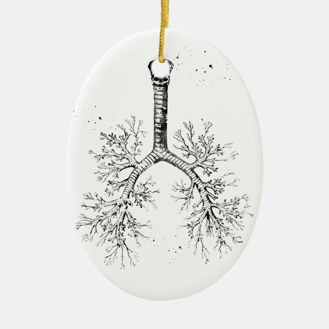 Bronchialbaum Keramik Ornament (Vorne)