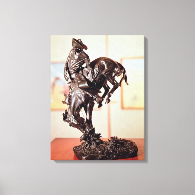 Bronco-Buster (Bronze) Leinwanddruck (Vorderseite)