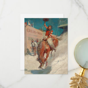 Bronco Buster von Newell Convers Wyeth Dankeskarte
