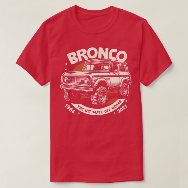 Bronco Fan Kunst T-Shirt (Design vorne)