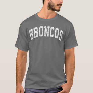 Broncos Maskottchen Vintage Athletik Sport Name De T-Shirt