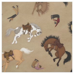 Broncs und Cowboys (großer Maßstab) Stoff