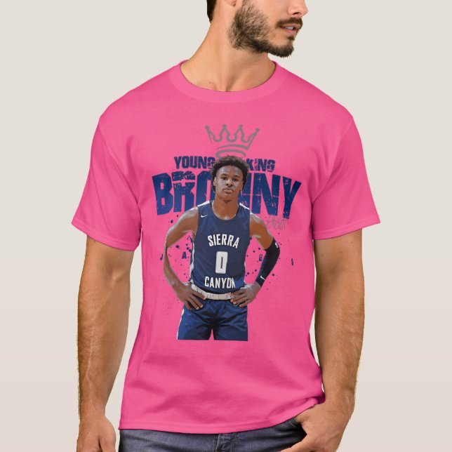 Bronny James Basketball Player T-Shirt (Vorderseite)