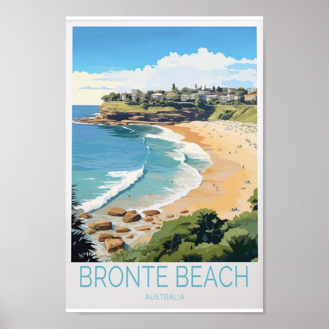 Bronte Beach Travel Poster - Atemberaubendes Austr (Vorne)