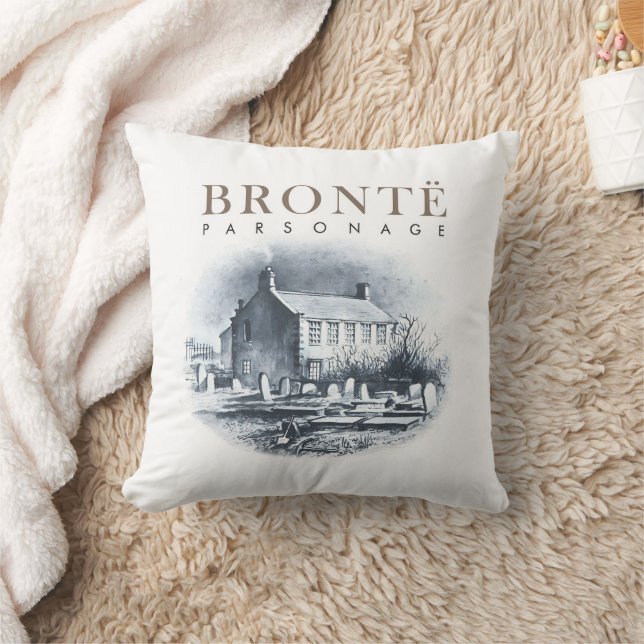 Bronte Parsonage Zuhause der Brontes Kissen (Decke)