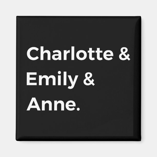 Brontë Sisters I - Charlotte & Emily & Anne Magnet (Vorne)