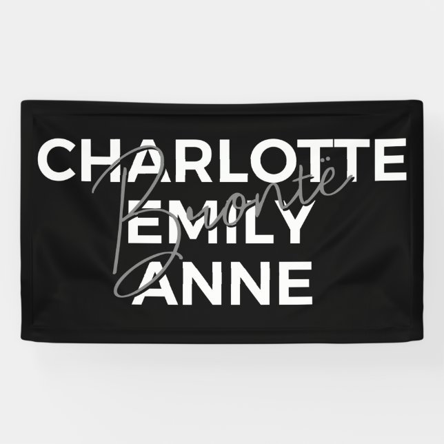 Brontë Sisters II - Charlotte & Emily & Anne Banner (Horizontal)
