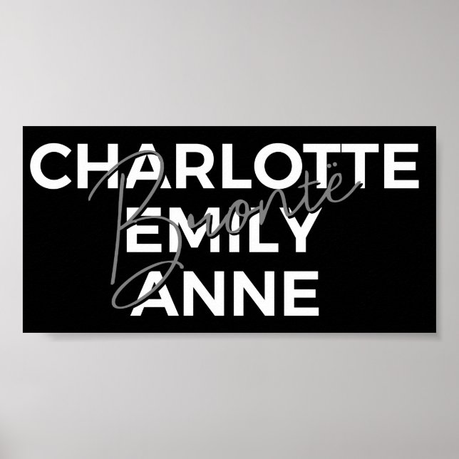 Brontë Sisters II - Charlotte & Emily & Anne Poster (Vorne)