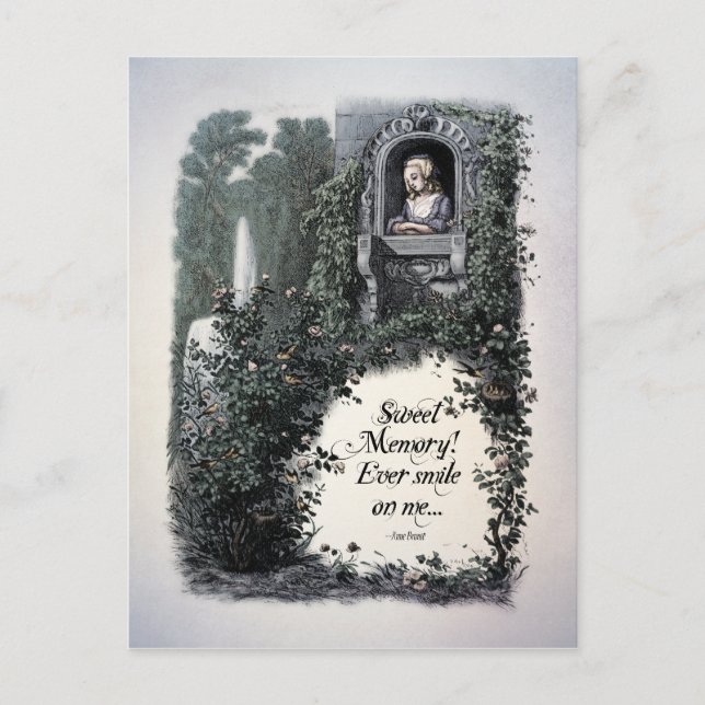 Brontë "Sweet Memory" Viktorianische Postkarte (Vorderseite)