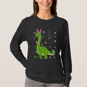 Brontosaurus Bunny Ears Egg Ostertag Dinosaur Di T-Shirt