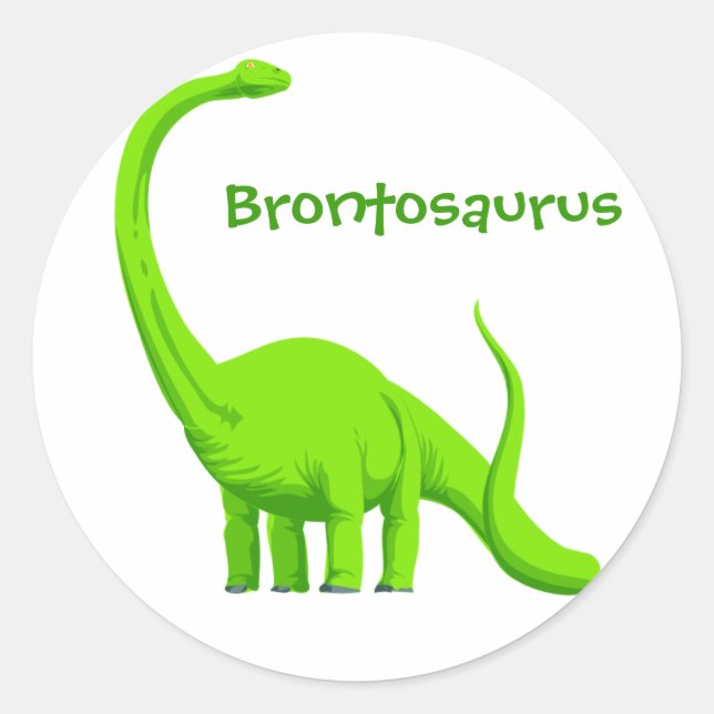 Brontosaurus-Dinosaurier-Aufkleber Runder Aufkleber (Vorderseite)