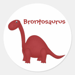 Brontosaurus-Dinosaurier-Aufkleber Runder Aufkleber