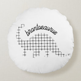 Brontosaurus Dinosaurier Kinderzimmer Rundes Kissen