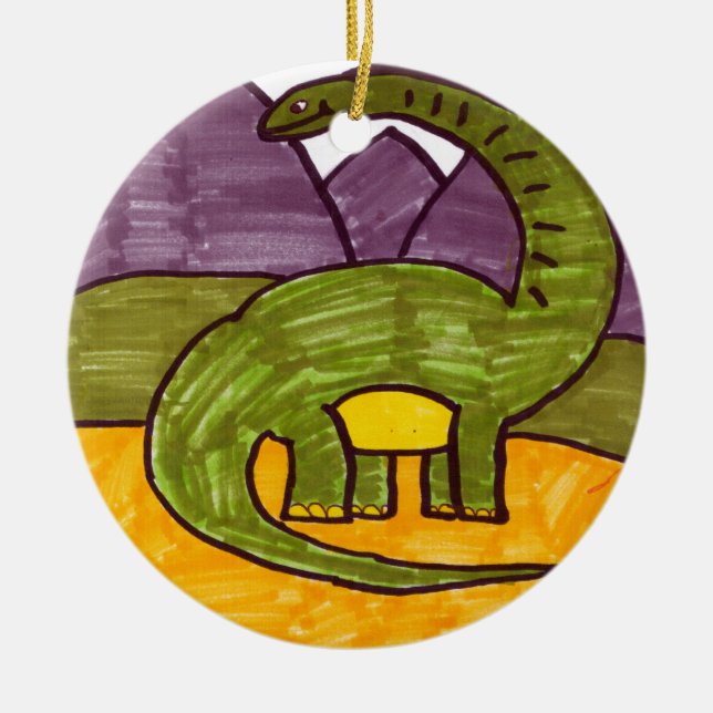 Brontosaurus Keramikornament (Vorne)