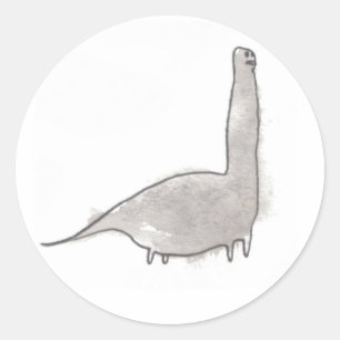 Brontosaurus Runder Aufkleber