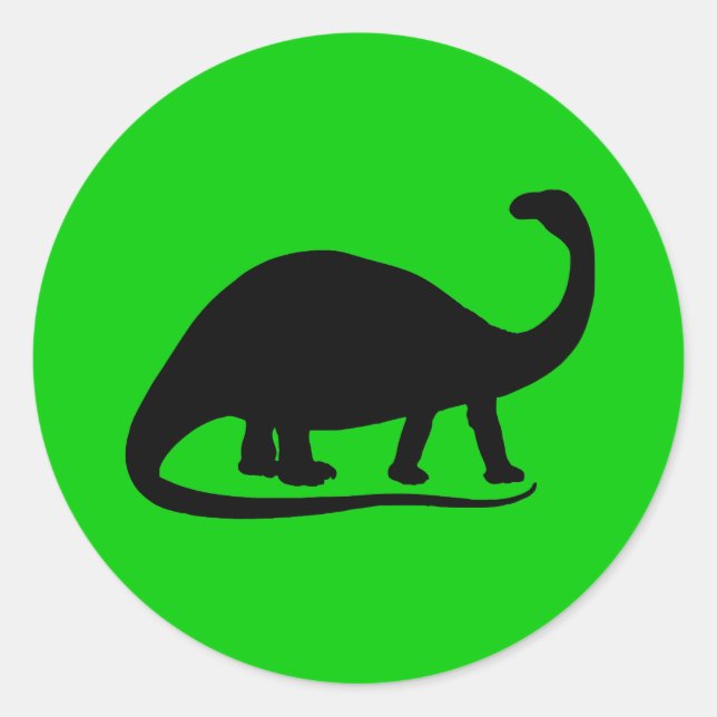 Brontosaurus-Sticker Runder Aufkleber (Vorderseite)