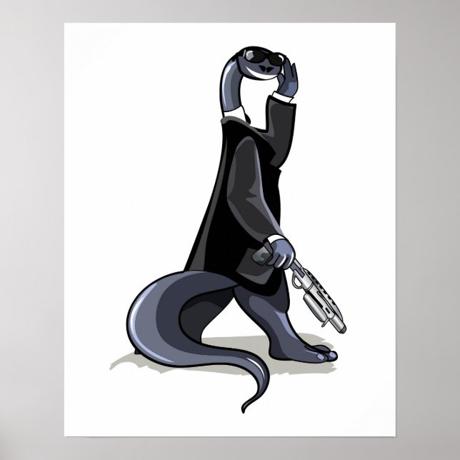 Brontosaurus verkleidet als Filmfigur. Poster (Vorne)