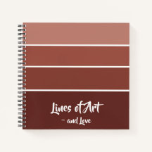 Bronw Wood Nature Gradient Notebook