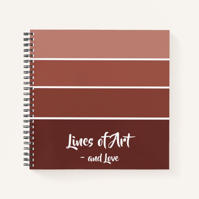 Bronw Wood Nature Gradient Notebook Notizbuch (Vorderseite)