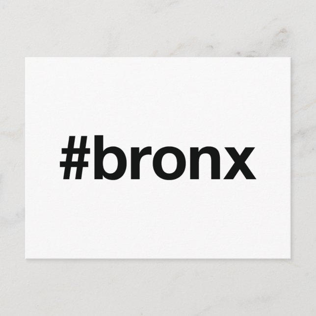 BRONX Hashtag Postkarte (Vorderseite)