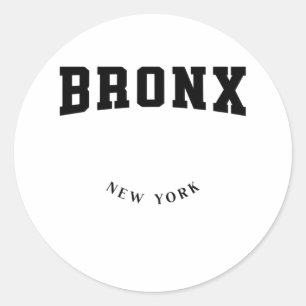 Bronx New York Black Runder Aufkleber