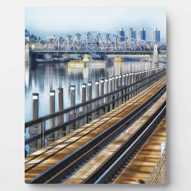 Bronx New York City Gebäude River Fotoplatte (Vorderseite)