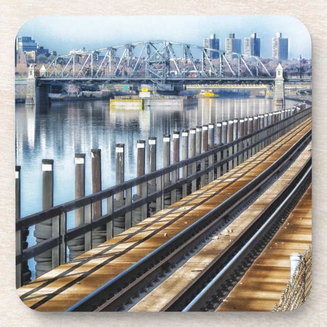 Bronx New York City Gebäude River Getränkeuntersetzer (Vorderseite)