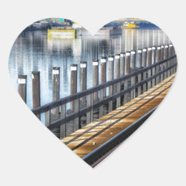 Bronx New York City Gebäude River Herz-Aufkleber
