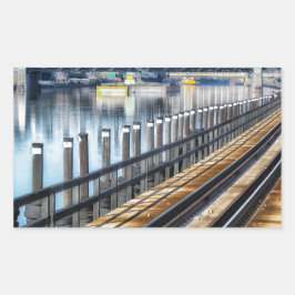 Bronx New York City Gebäude River Rechteckiger Aufkleber