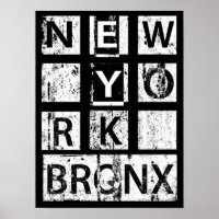 Bronx New York | Grunge Typografie
