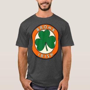 Bronx New York Irish Kleeblatt Circle Sign T-Shirt