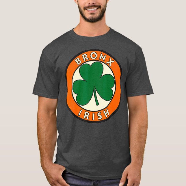 Bronx New York Irish Kleeblatt Circle Sign T-Shirt (Vorderseite)