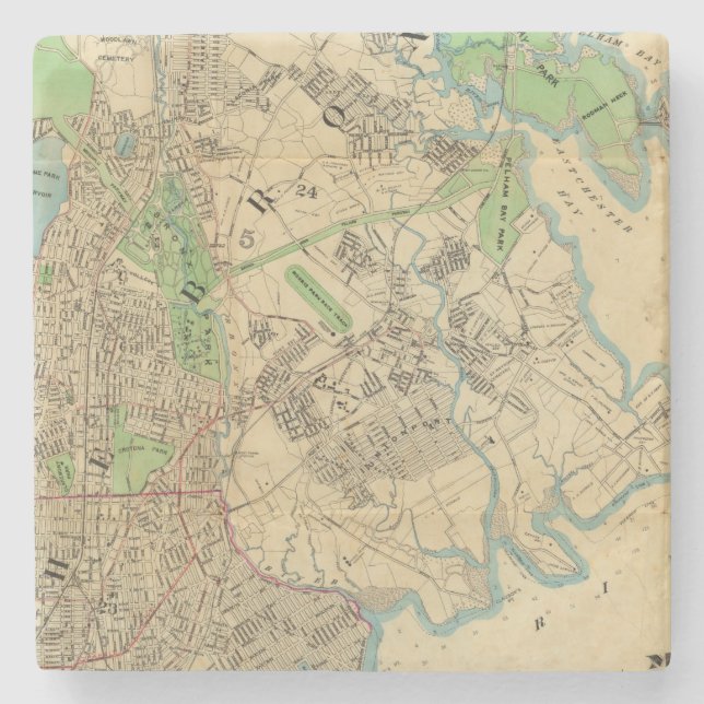 Bronx, New York Steinuntersetzer (Vorderseite)