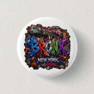 Bronx New York urbane Graffiti-Straßenkunst Button