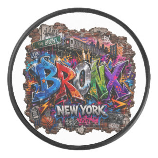 Bronx New York Urbane Graffiti-Straßenkunst Eishockey Puck