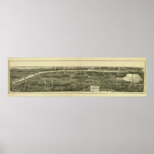 Bronx NY, 1897: Old Print Poster