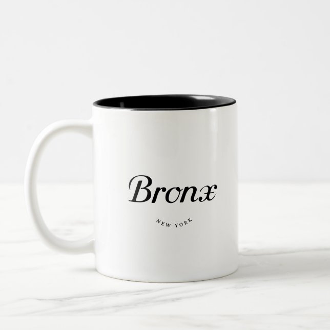 Bronx NY Zweifarbige Tasse (Links)